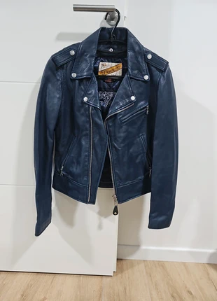 Perfecto Schott S bleu très bon état, brand: Schott, condition: Very good, size: S / 36 / 8, €160.00, €168.70 includes Buyer Protection