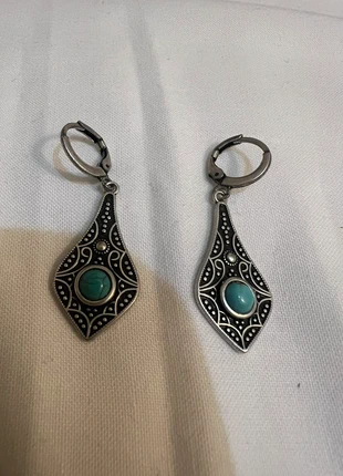 Boucles d’oreilles argent 925 neuf vintage perle turquoise, brand: Argent, condition: New without tags, €14.00, €15.40 includes Buyer Protection