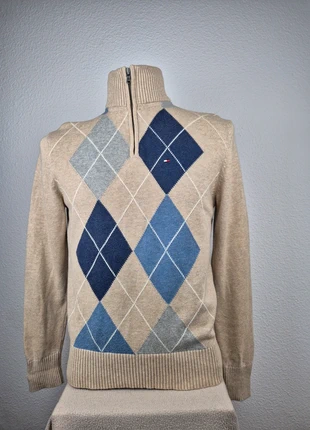 Pull Tommy Hilfiger beige col zippé homme – Taille XS, marca: Tommy Hilfiger, estado: Muito bom, tamanho: XS, €39.00, €41.65 inclui Proteção do Comprador