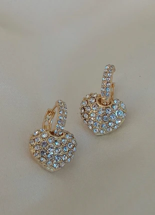 Magnifique Boucles D'oreilles Coeur en Strass, marque: TASLIT SHOP, état: Neuf sans étiquette, 5,50 €, 6,48 € Protection acheteurs incluse