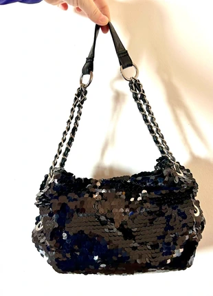 Borsa serale per cerimonie o eventi in paillettes nera, brand: Next, condizioni: Nuovo senza cartellino, €10.00, €11.20 include la Protezione acquisti