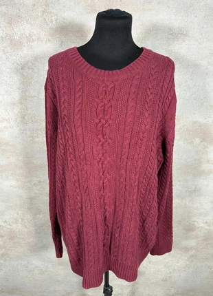 Pull Maille Torsadée Cable Knit Vintage Amazon rouge epais taille XL, marca: Vintage Dressing, estado: Muito bom, tamanho: XL / 42 / 14, €12.00, €13.30 inclui Proteção do Comprador Pro