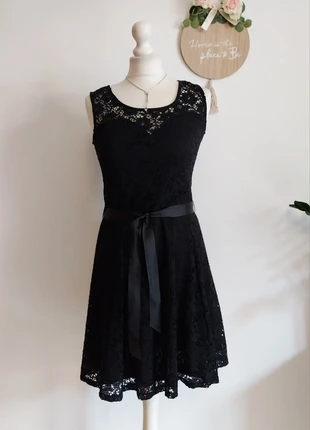 Robe habillée en dentelle noire doublée Morgan Taille 38, marca: Morgan, estado: Muito bom, tamanho: M / 38 / 10, €18.50, €20.13 inclui Proteção do Comprador