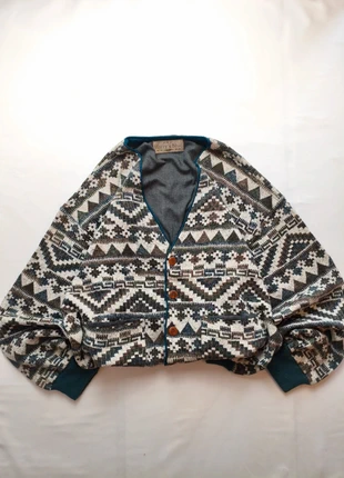 Retro Vintage Jacket Harrintgon 100% Cotton-Triple Multicolor Limited Edition (Size L), marca: Vintage Dressing, estado: Muito bom, tamanho: L, €36.95, €39.50 inclui Proteção do Comprador