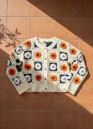 Cardigan crochet fleuri ajouré – taille M – style cute bohème vintage, brand: Ysera, condizioni: Ottime, taglia: M / IT 42 / EU 38, €42.99, €45.84 include la Protezione acquisti Pro