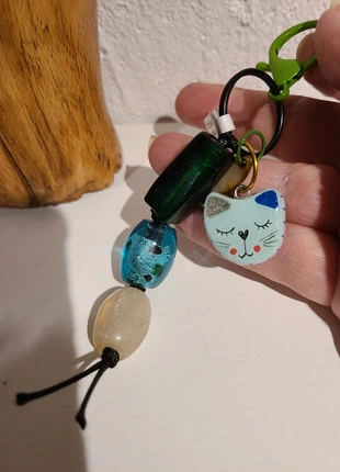Porte clé chat bijoux de sac fait main, marque: Fait Main, état: Neuf avec étiquette, 12,00 €, 13,30 € Protection acheteurs incluse