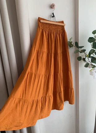 Jupe longue fluide rouille, marque: Vintage, état: Très bon état, taille: XS / 34 / 6, 12,00 €, 13,30 € Protection acheteurs incluse