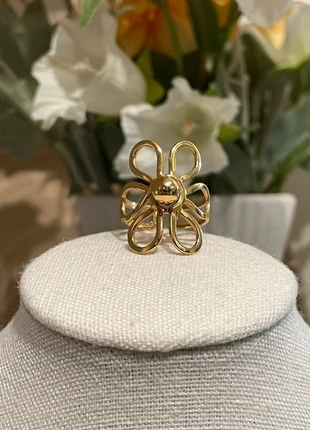 Bague dorée acier inoxydable – nœud élégant ajouré – style chic et tendance, brand: Tendance, condition: Very good, size: Adjustable, €11.90, €13.20 includes Buyer Protection Pro