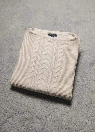 Pull / sweat femme, taille L voir XL, col rond, blanc/crème, marca: CHAPS, estado: Muito bom, tamanho: L / 40 / 12, €7.00, €8.05 inclui Proteção do Comprador