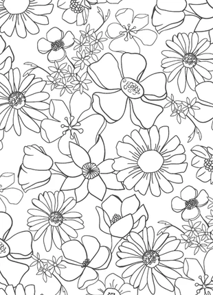 Tissu à colorier fleurs 50x75cm, marque: Domotex, état: Neuf avec étiquette, 3,50 €, 4,38 € Protection acheteurs (Pro) incluse