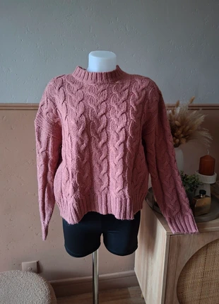 Pull rose poudré Esmara - Mailles torsadées - Taille M, brand: Esmara, condizioni: Ottime, taglia: M / IT 42 / EU 38, €7.00, €8.05 include la Protezione acquisti