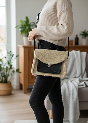 Sac bandoulière cuir sherpa Paul Marius mademoiselle Georges Himalaya, marca: Paul Marius, estado: Muito bom, €55.00, €58.45 inclui Proteção do Comprador