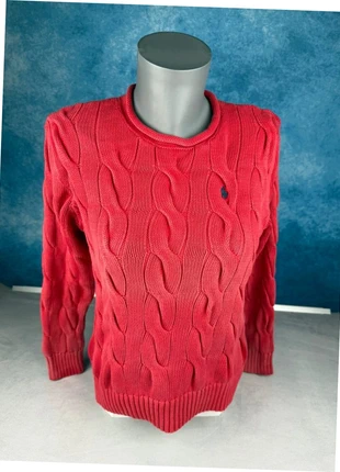 ralph lauren pull rouge torsadé coton col rond logo bleu marine chaud doux femme taille M “424”, marque: Ralph Lauren, état: Très bon état, taille: M / 38 / 10, 27,00 €, 29,05 € Protection acheteurs (Pro) incluse