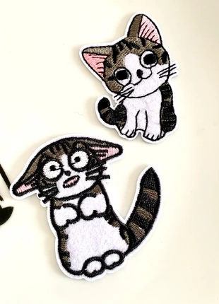 Lot de 2 patchs écussons brodés thermocollants Chat Chi kawaii pour customiser vêtements, état: Très bon état, 2,20 €, 3,01 € Protection acheteurs (Pro) incluse