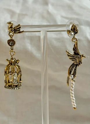 Boucle d'oreille style vintage nature retro perles blanche féerique art nouveau cadeau, brand: Vintage Love, condition: Very good, €10.50, €11.73 includes Buyer Protection