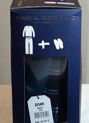 Ensemble Pyjama Homme Pascal Morabito Neuf Marine et Rouge avec Pantoufle Taille M 😁, marca: Pascal Morabito, estado: Novo com etiquetas, tamanho: M, €24.99, €26.94 inclui Proteção do Comprador Pro
