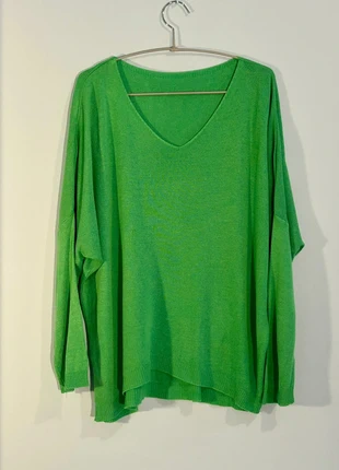 Pull vert en modal et viscose – Taille unique, merk: Vintage Dressing, staat: Heel goed, maat: Universele maat, € 8,00, € 9,10 inclusief Kopersbescherming