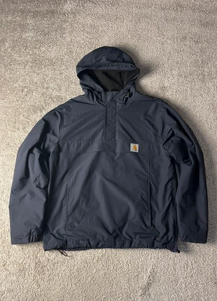Veste Pancho Carhartt bleu marine 1/4 zip intérieur polaire poche kangourou - taille L, brand: Carhartt, condition: Very good, size: L, €54.90, €58.35 includes Buyer Protection