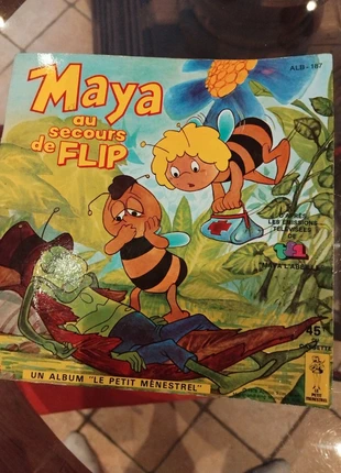 Vinyles 45t années 70 Maya l'abeille avec livre, condition: Very good, €4.50, €5.43 includes Buyer Protection