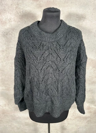 Pull Maille Torsadée Cable Knit Vintage Old Navy gris foncé, motif losanges taille L, brand: Vintage Dressing, condition: Very good, size: L / 40 / 12, €15.00, €16.45 includes Buyer Protection Pro