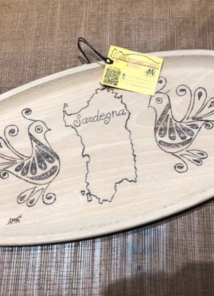 Vassoio in legno Artigianato Sardo, marque: Artigianato Sardo Alghero, état: Neuf avec étiquette, 9,50 €, 10,68 € Protection acheteurs incluse