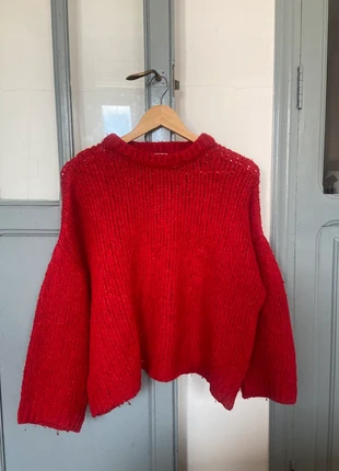 Pull en mailles rouge, marca: MNG, estado: Bueno, tamaño: M / 38 / 10, 5,00 €, 5,95 € Protección al comprador incluida
