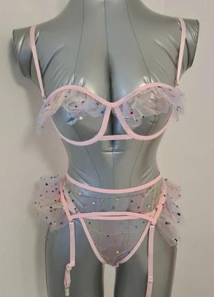 🎀 Ensemble lingerie pastel à volants - Taille S, brand: Fashion, condition: New without tags, €6.50, €7.53 includes Buyer Protection