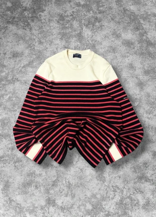 Pull Saint James beige à rayure rouge/noir 100% laine vierge made in France - M, merk: Saint James, staat: Nieuw zonder prijskaartje, maat: M / 38 / 10, € 94,90, € 100,35 inclusief Kopersbescherming