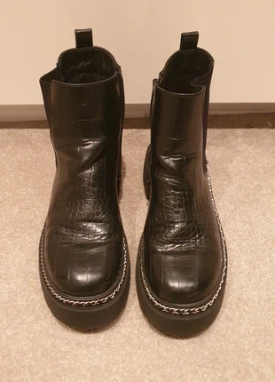 Little mistress Black flat ankle boots with chain detail. Size 4, brand: Little Mistress, condition: Very good, size: 4, £8.00, £9.10 includes Buyer Protection