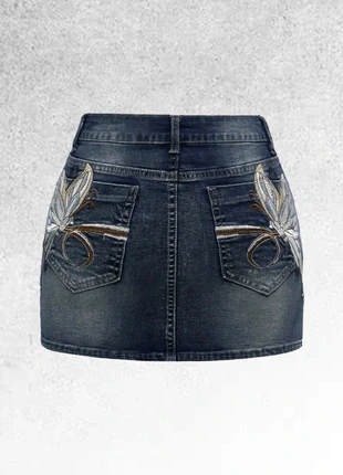 Mini jupe en jean vintage - denim foncé - S, marque: Boutique Parisienne, état: Neuf sans étiquette, taille: S / 36 / 8, 39,00 €, 41,65 € Protection acheteurs (Pro) incluse