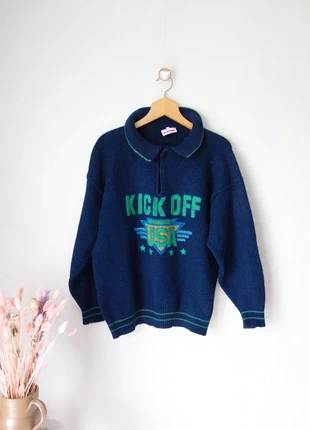 Pull col polo Kick Off USA vintage du L au XXL, marque: Vintage Dressing, état: Bon état, taille: XXL / 44 / 16, 17,00 €, 18,55 € Protection acheteurs (Pro) incluse