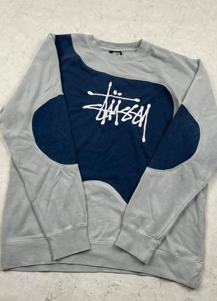 Sweat Stüssy Vintage Oversize Y2K Retro Rework Bleu/ Gris - Taille XL, état: Très bon état, taille: XL, 30,00 €, 32,20 € Protection acheteurs incluse