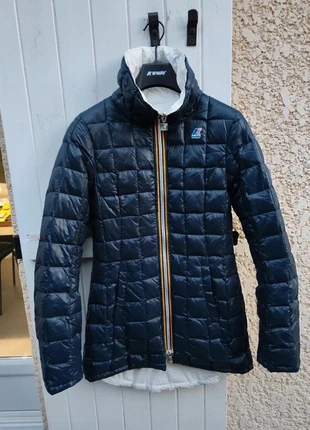 Manteau mi long doudoune réversible imperméable K-way Sylvie thermo plus double bleu blanc taille S, marque: K-Way, état: Bon état, taille: S / 36 / 8, 99,00 €, 104,65 € Protection acheteurs incluse