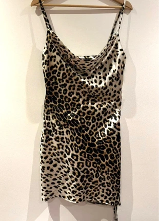 Edge Street Silky Satin Leopard Print Cowl Neck Mini Slip Dress UK 10, brand: Edge Street, condition: New without tags, size: S / UK 8-10, £10.00, £11.20 includes Buyer Protection