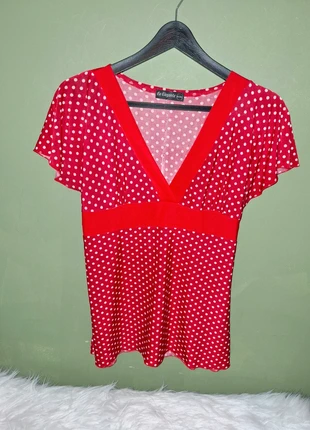 Gestippelt t-shirt maat 2XL, merk: ELEGANTE, staat: Heel goed, maat: XXL / 44 / 16, € 3,50, € 4,38 inclusief Kopersbescherming