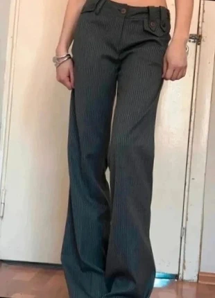 Pantalon large droit taille basse à rayures style y2k japan harajuku, brand: y2k, condition: Very good, size: S / 36 / 8, €44.90, €47.85 includes Buyer Protection