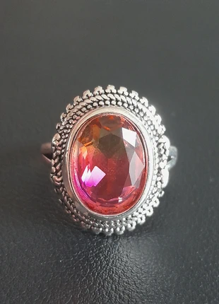 Bague pierre rose orange, état: Très bon état, taille: 18,5 mm, 12,00 €, 13,30 € Protection acheteurs (Pro) incluse