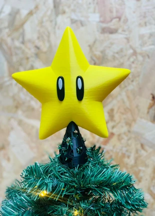 Gele Mario ster piek kerstboom topper kerstdecoratie, merk: Nintendo, staat: Heel goed, € 19,95, € 21,65 inclusief Kopersbescherming Pro