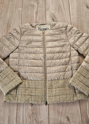 Veste / doudoune fine matelassée femme Herno beige - tissus bas et manches - Taille M, marca: Herno, estado: Muito bom, tamanho: M / 38 / 10, €79.00, €83.65 inclui Proteção do Comprador