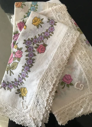 Lot 6 mouchoirs anciens, condizioni: Ottime, €5.00, €5.95 include la Protezione acquisti