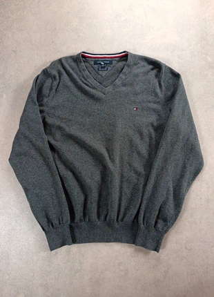 Pull col V Tommy Hilfiger | 100% coton gris | taille S pour homme, marca: Tommy Hilfiger, estado: Muy bueno, tamaño: S, 19,90 €, 21,60 € Protección al comprador Pro incluida