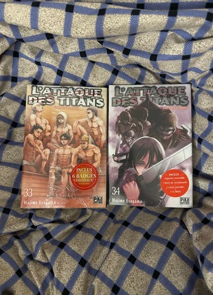 L’attaque des titans tome 33 et tome 34 en édition limitée, condition: New without tags, €23.00, €24.85 includes Buyer Protection