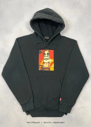 Pull Obey Noir imprimé coupe Large Hoodie Oversize Sweatshirt - Taille M #1379, brand: Obey, condition: Very good, size: M, €49.00, €52.15 includes Buyer Protection Pro