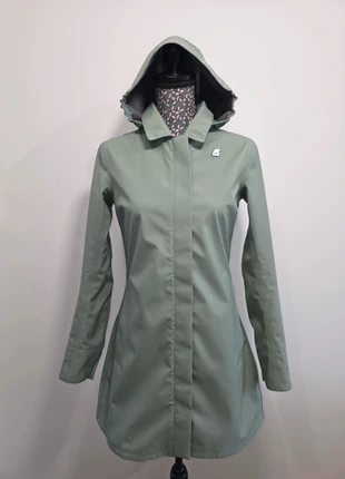 Manteau long parka imperméable K-way Mathy Bonded vert clair taille S 🔥, merk: K-Way, staat: Heel goed, maat: S / 36 / 8, € 229,00, € 241,15 inclusief Kopersbescherming Pro
