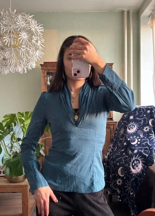 vintage v-hals bloes, merk: Vintage, staat: Heel goed, maat: S / 36 / 8, € 17,00, € 18,55 inclusief Kopersbescherming