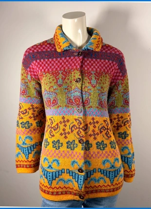 Mission Wool Cardigan – Vintage Multicolor Knit Boho Chic, marke: Vintage Dressing, zustand: Sehr gut, größe: S / 36 / 8, 30,90 €, 33,15 € inklusive Vinted-Käuferschutz