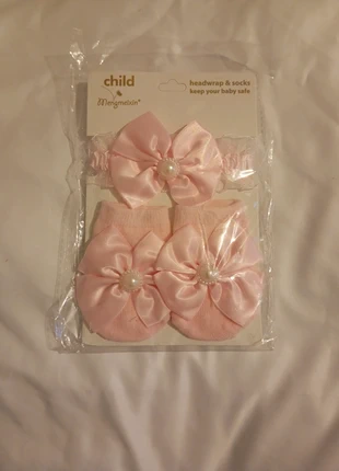 🌸 Chaussettes + Bandeau Bébé Rose – Neuf – Nœud Satin, brand: mengmeixin, condition: New with tags, €6.50, €7.53 includes Buyer Protection Pro
