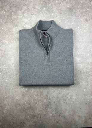 Pull Half-zip Col Camionneur Tommy Hilfiger Taille XXL Homme Gris Logo Brodé 100% Coton #T129, brand: Tommy Hilfiger, condition: Very good, size: XXL, €39.00, €41.65 includes Buyer Protection Pro