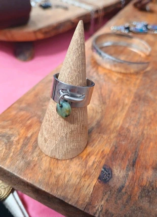 Bague réglable / pierre turquoise, état: Bon état, taille: Ajustable, 8,00 €, 9,10 € Protection acheteurs incluse
