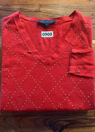 Pull Tommy Hilfiger Femme Rouge a Carreaux Pailette Pois Uni Or Vintage Simple Leger Fin M, brand: Tommy Hilfiger, condition: Very good, size: M / 38 / 10, €11.90, €13.20 includes Buyer Protection Pro